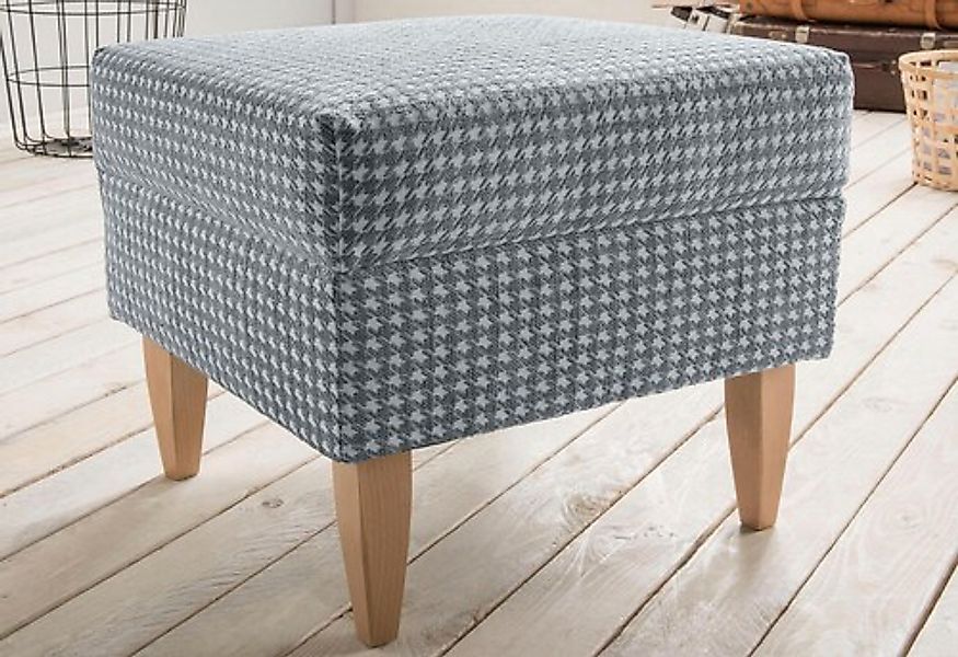 Home affaire Hocker "Asino", mit Hahnentritt-Bezug günstig online kaufen