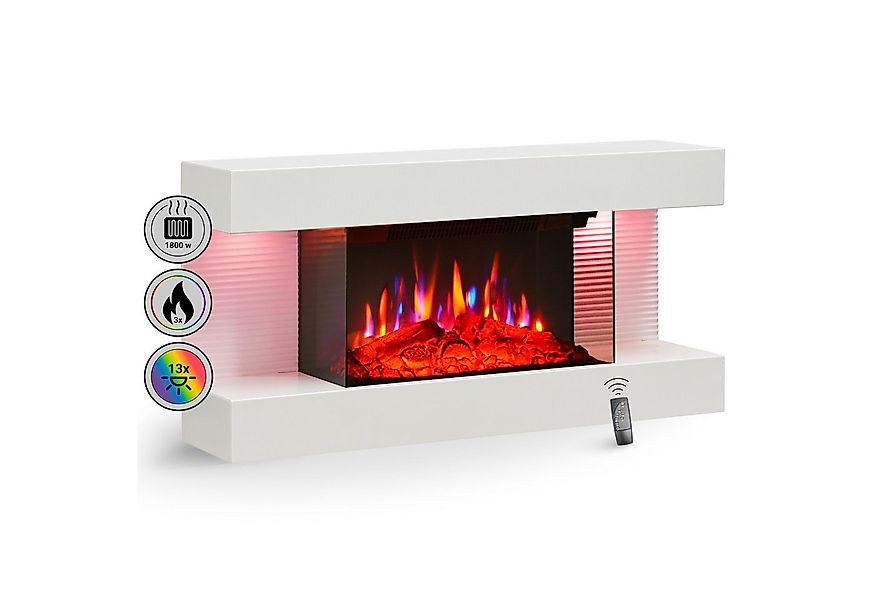 Balderia Elektrokamin Elektrokamin BALDERIA Ida – Wandkamin - Weiss, 3D Fla günstig online kaufen