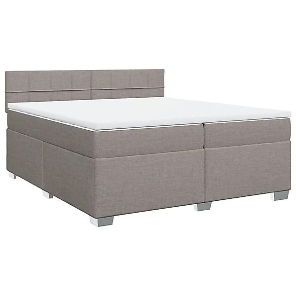 vidaXL Boxspringbett mit Matratze Taupe 200x200 cm Stoff 3288299 günstig online kaufen