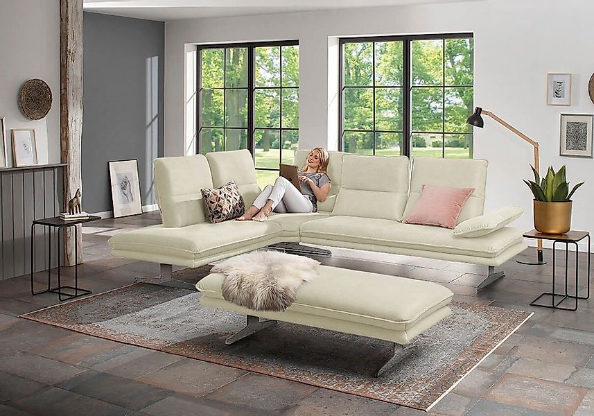 W.SCHILLIG Ecksofa "broadway, Designsofa, mit tollem Sitzkomfort, L-Form" S günstig online kaufen
