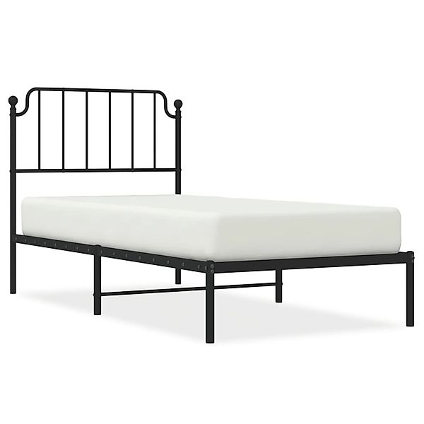 vidaXL Bettgestell mit Kopfteil Metall Schwarz 90x190 cm Modell 101930232 günstig online kaufen