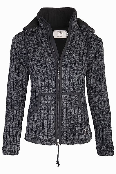 THC Natural Line Strickjacke Schafwollstrickjacke anthrazit günstig online kaufen