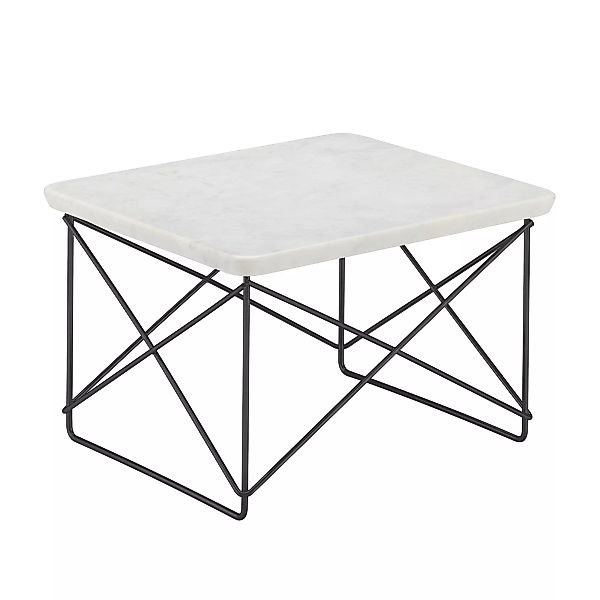 Vitra - Occasional Table LTR Marmor Gestell schwarz - weiß/Tischplatte Marm günstig online kaufen