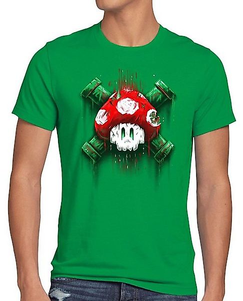 style3 T-Shirt Mario Totenkopf videospiel super world switch snes n64 ninte günstig online kaufen