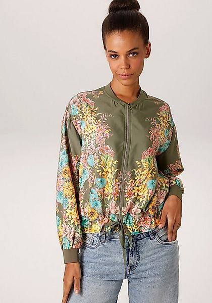 Aniston CASUAL Blouson mit farbenfrohen Blumendruck - NEUE KOLLEKTION günstig online kaufen