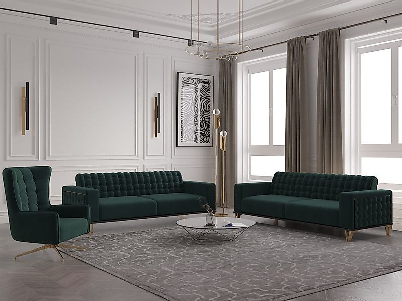 Möbeldreams Chesterfield-Sofa Sofa-Set Tina 3-2-1/3-3-1 / günstig online kaufen