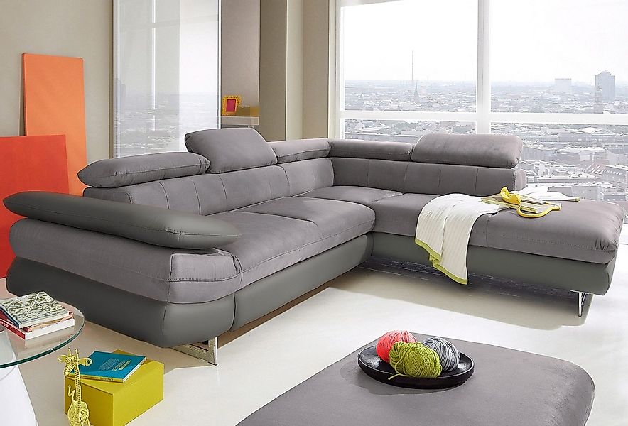 COTTA Ecksofa "Solution L-Form" mit Arm- & Kopfteilverstellung, wahlweise m günstig online kaufen