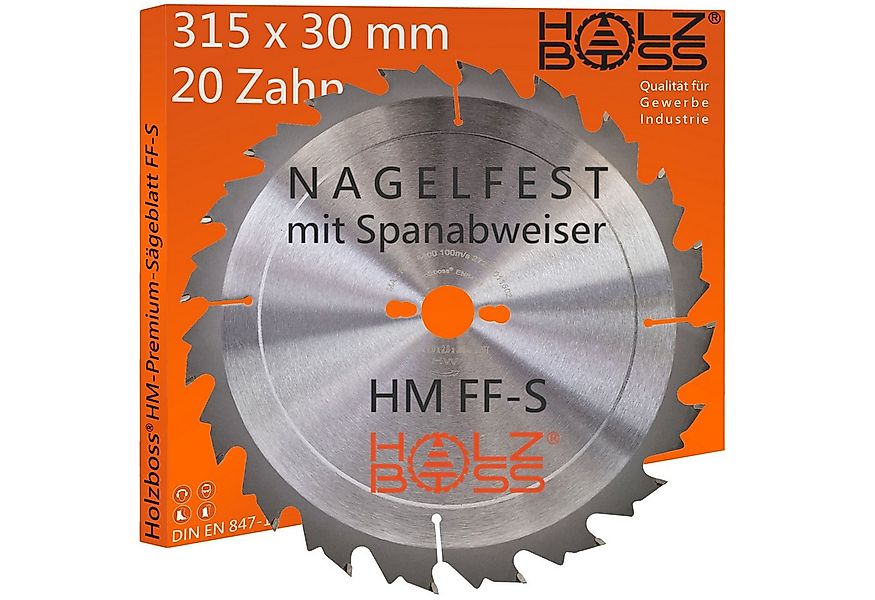 Holzboss® Sägeblatt NEUHEIT " Nagelfest mit Spanabweiser " HM-Sägeblatt FF- günstig online kaufen