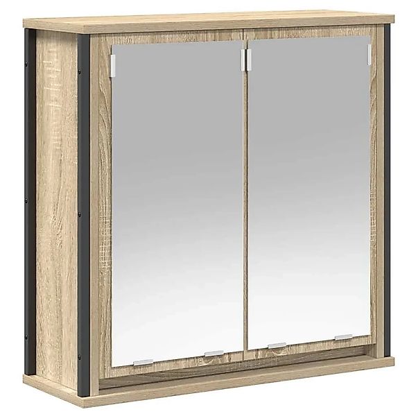 vidaXL Bad-Wandschrank mit Spiegel Sonoma-Eiche 60x21x60 cm 861898 günstig online kaufen