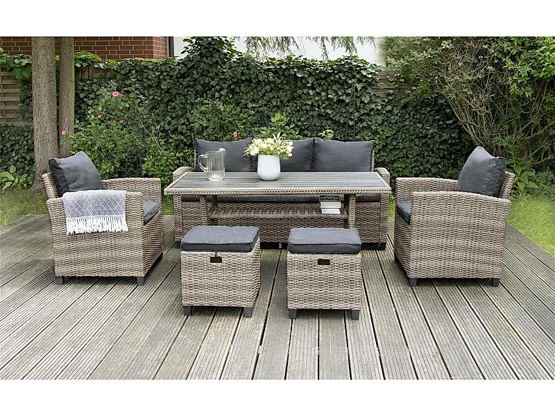 Green Spirit Gartenlounge-Set Gartenmöbel Set Rattan günstig online kaufen