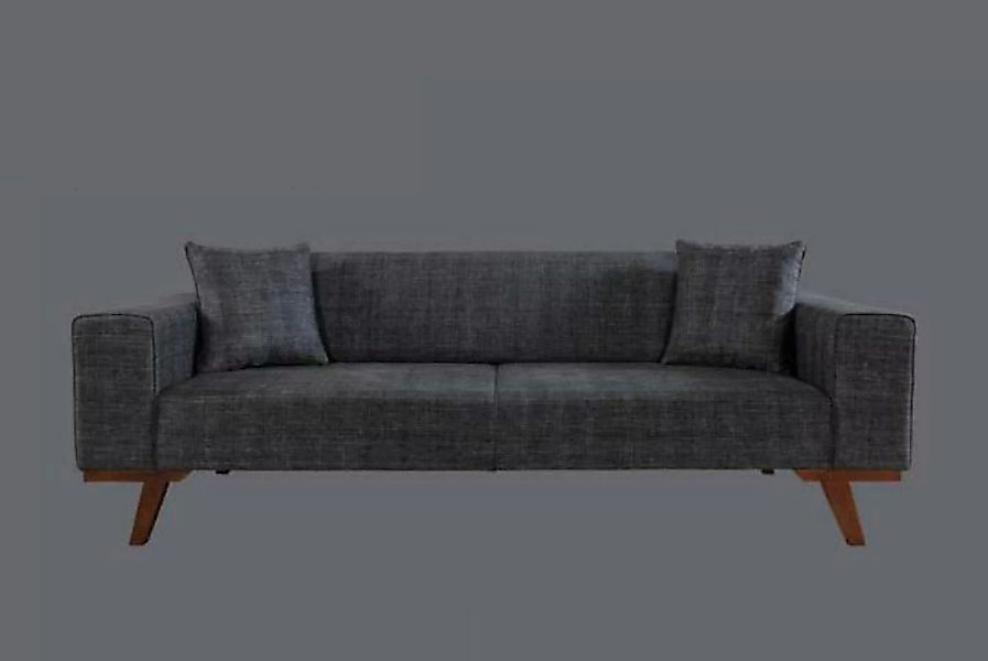 JVmoebel Sofa, Schwarz Sofa 3 Sitzer Textil Sofas Couch Polster Möbel Dreis günstig online kaufen