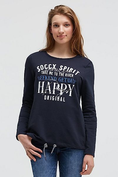 SOCCX Sweater mit Bindeband im Saum günstig online kaufen