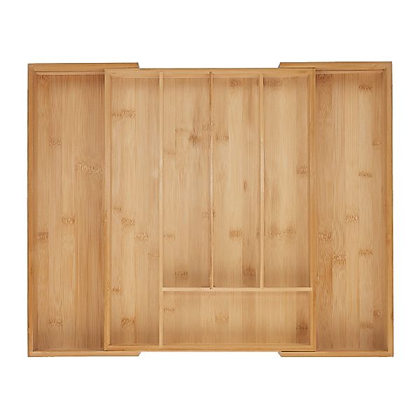relaxdays Besteckkasten Ausziehbarer Besteckkasten aus Bambus, günstig online kaufen
