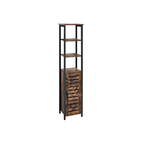 Vasagle Hochschrank 37 cm x 30 cm x 167 cm Braun-Schwarz günstig online kaufen