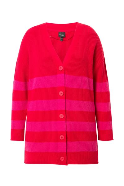 Ulla Popken Strickjacke Strickjacke Streifen Boxy günstig online kaufen