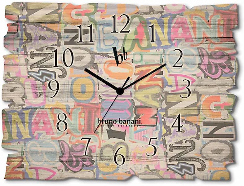 Bruno Banani Wanduhr »Letter Puzzle« wahlweise mit Quarz- oder Funkuhrwerk, günstig online kaufen