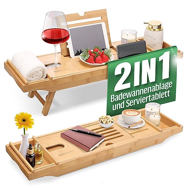 HEIMWERT Badewannenablage Badewannentablett Frühstückstablett mit Beinen, günstig online kaufen