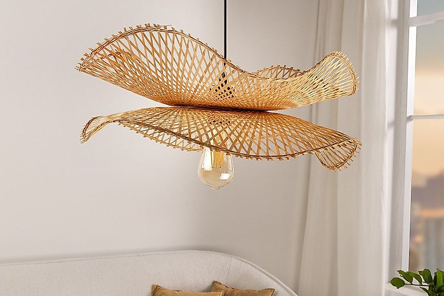 riess-ambiente Hängeleuchte ORGANIC LIVING 50cm natur · Pendellampe mit Sch günstig online kaufen