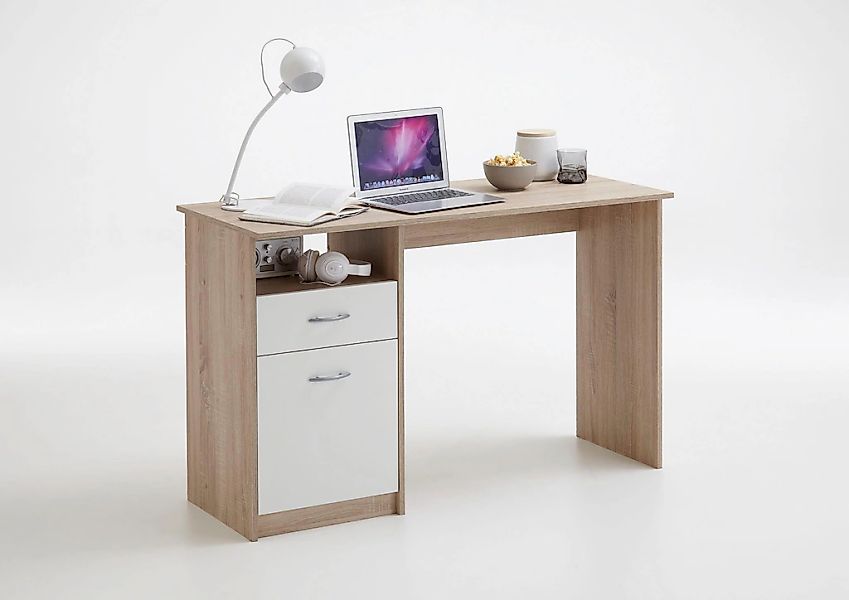 FMD Schreibtisch "Jackson", Bürotisch mit 1 Schubkasten und 1 Tür, 123 cm b günstig online kaufen