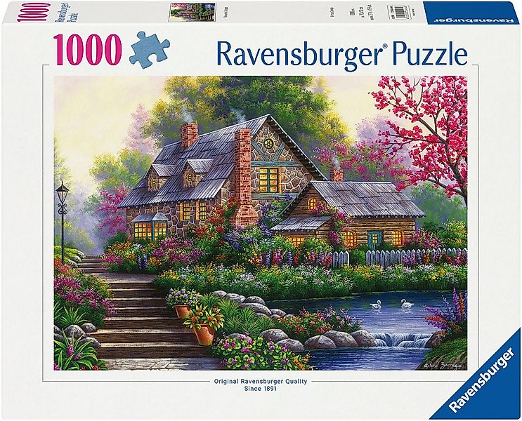 Ravensburger Puzzle Romantisches Cottage, 1000 Puzzleteile, Made in Germany günstig online kaufen