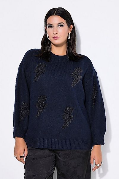 Studio Untold Strickpullover Pullover Oversize Shape Glitzer-Motive günstig online kaufen