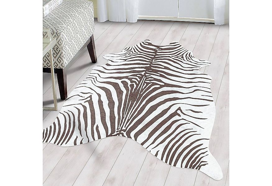 SIMPEX24 Teppich Tigerfell imitat, Rechteckig, Höhe: 7 mm, Fellteppich Kuhf günstig online kaufen