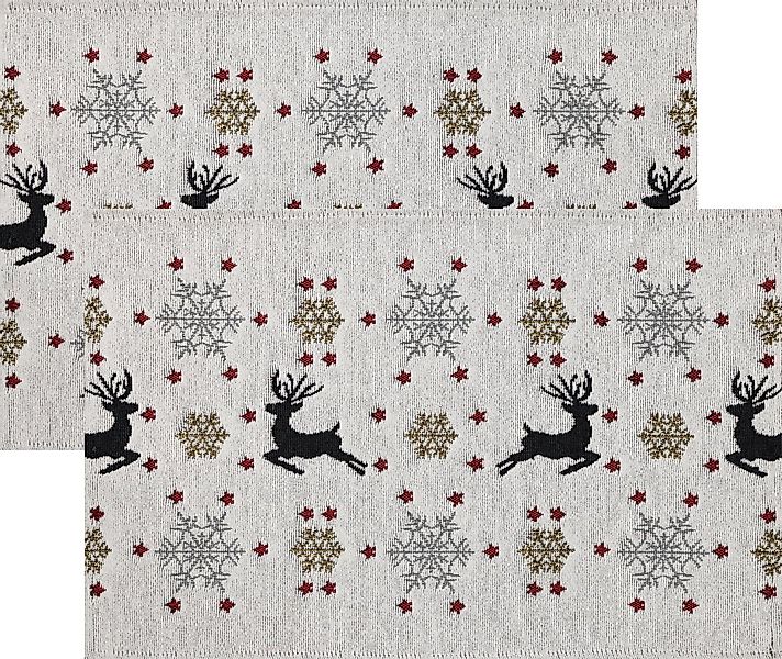 Platzset Tischset "Jumping Deer" 2er-Pack, Gobelin Motiv günstig online kaufen