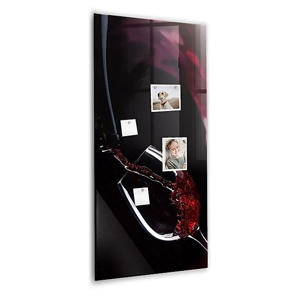 Tulup Beschreibbare Glasmagnettafel Verschütteter Wein 60x120 cm Magnettafe günstig online kaufen