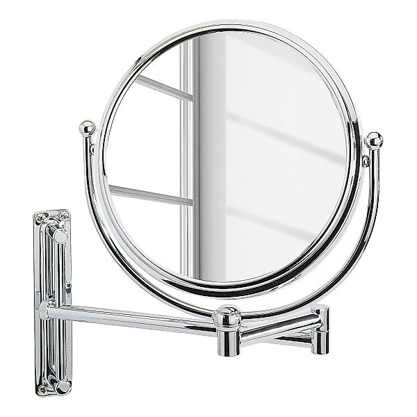 WENKO Kosmetikspiegel Deluxe Groß, Wandspiegel, 5-fach Vergrößerung silber günstig online kaufen