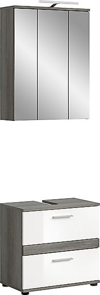 welltime Badmöbel-Set "Lucca, bestehend aus: 1x Waschbeckenunterschrank & 1 günstig online kaufen