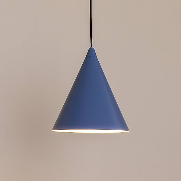 Hängeleuchte Form, rauchblau, Metall, Ø 24 cm, Kegel, E27 günstig online kaufen