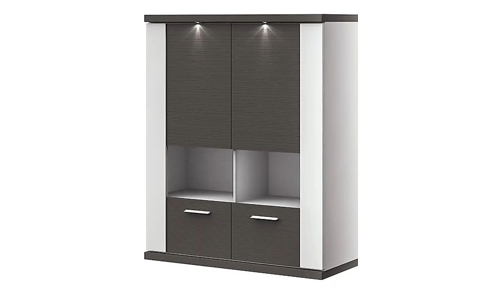 uno Hängevitrine   Titan ¦ grau ¦ Maße (cm): B: 106 H: 130 T: 42.0 Schränke günstig online kaufen