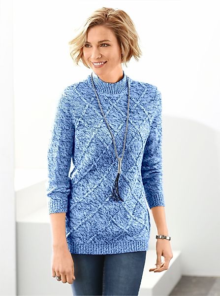 Sieh an! Strickpullover Stehkragenpullover günstig online kaufen