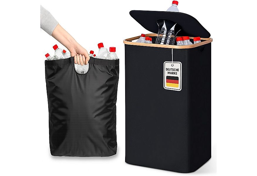 Roxlin Aufbewahrungskorb Pfandflaschen Sammelbehälter mit Deckel 100 Liter günstig online kaufen