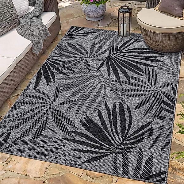 Carpet City Outdoorteppich "DUO RUG 5771" rechteckig 5 mm Höhe Wendeteppich günstig online kaufen