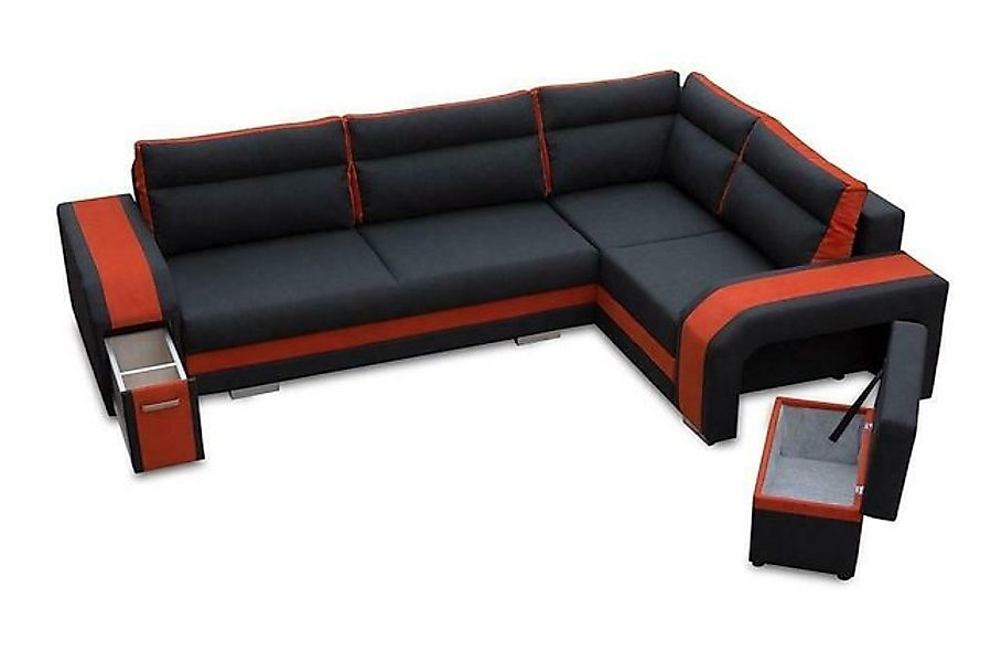 JVmoebel Ecksofa Wohnzimmer Schlaf Sofa Couchen Couch Garnitur L Form Stoff günstig online kaufen
