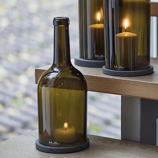 Flaschenwindlicht® Aus Der 3l Weinflasche, Bordeauxform In Oliv, 30cm Hoch günstig online kaufen