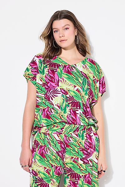Studio Untold Druckbluse Blusenshirt oversized Jungle-Print günstig online kaufen