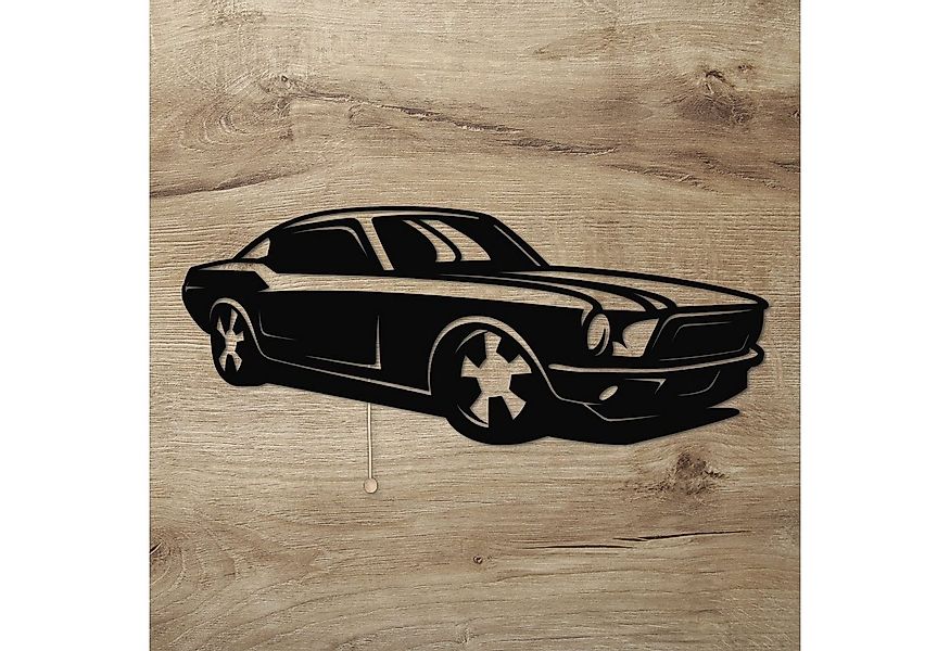 Namofactur LED Dekolicht Mustang Auto - Dekoobjekt aus Holz mit Sportwagen günstig online kaufen