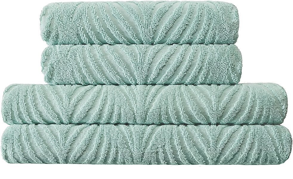 Kleine Wolke Handtuch Set »Leaf«, Set, 4 tlg., Frottier, 100% Baumwolle, Bl günstig online kaufen
