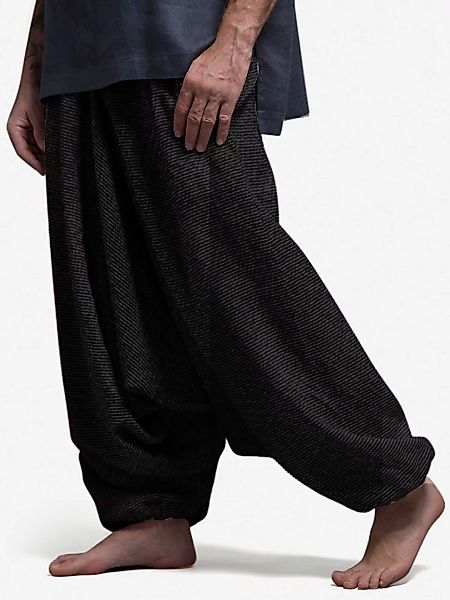 Herren Solid Color Loose Casual Home Elastische Taille Harem Hosen mit nied günstig online kaufen