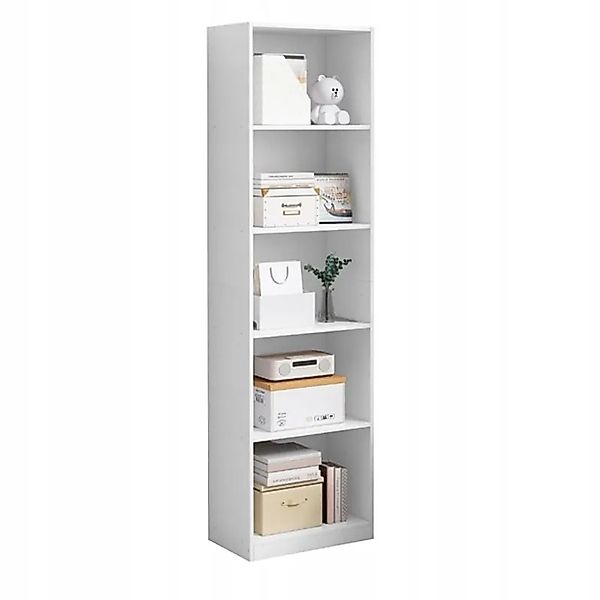 Rebiko Weißes Bücherregal Hoch Modern Loft-stil 182 Cm günstig online kaufen