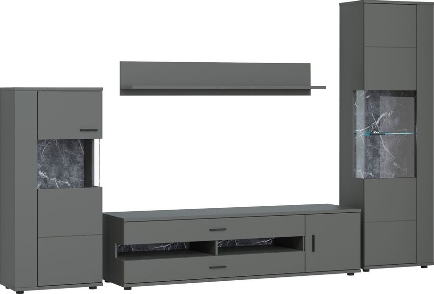 INOSIGN Wohnwand "Henley" Set, 4 Stk. tlg. mit Glastüren günstig online kaufen