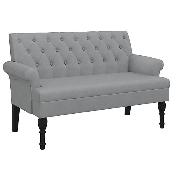 vidaXL Sitzbank mit Rückenlehne Hellgrau 120x62x75,5 cm Stoff 372120 günstig online kaufen