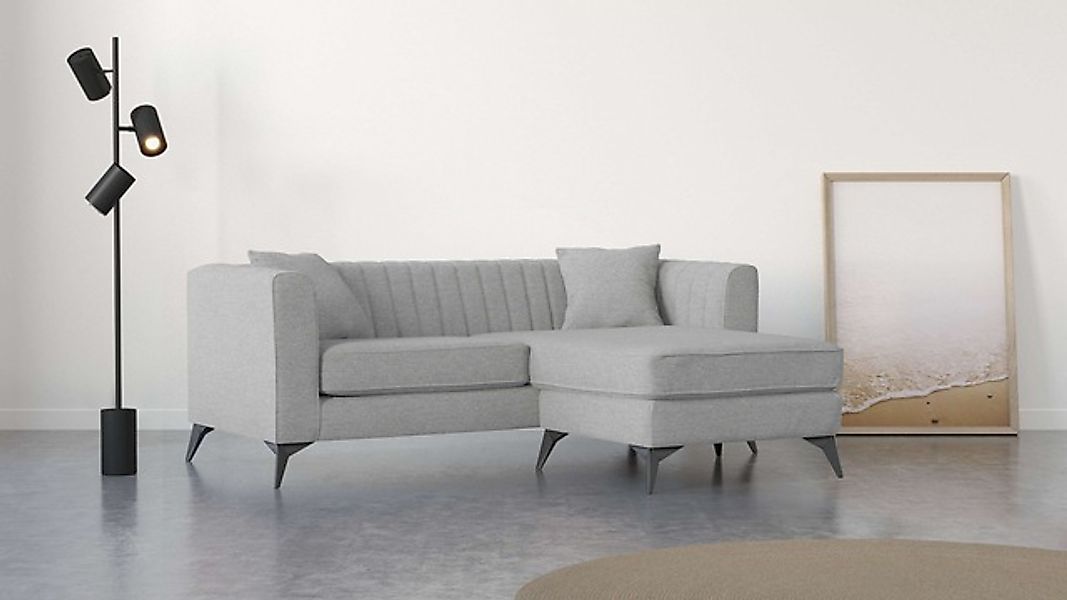 Places of Style Ecksofa »MATTHEW L-Form ideal für kleine Räume, Maße B/T/H: günstig online kaufen