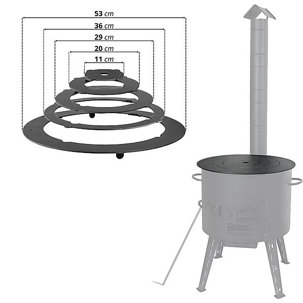 4BIG.fun Feuerstelle Adapter-Ringe Eintopfofen Uchag 50 günstig online kaufen