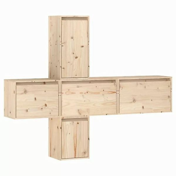 vidaXL TV-Schrank TV-Schränke 5 Stk Massivholz Kiefer Lowboard Lowboard günstig online kaufen