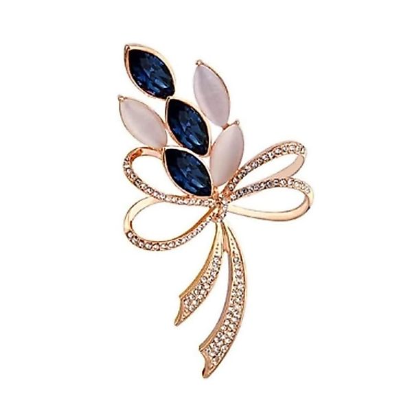 RWEUOQ Brosche Blaue Schleifen-Kristall-Blumenstrauß-Metallbrosche (elegant günstig online kaufen