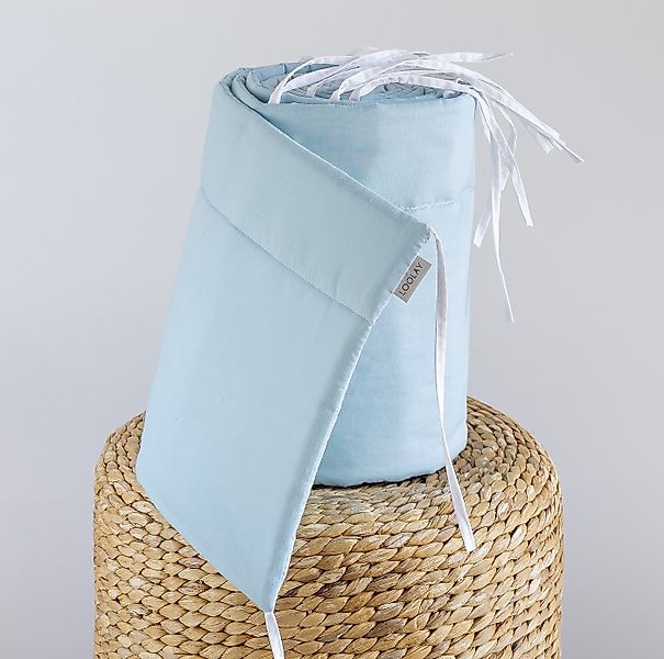 Loolay Bettnestchen HELLBLAU Blau Baumwolle Atmungsaktives Babybett Nestche günstig online kaufen