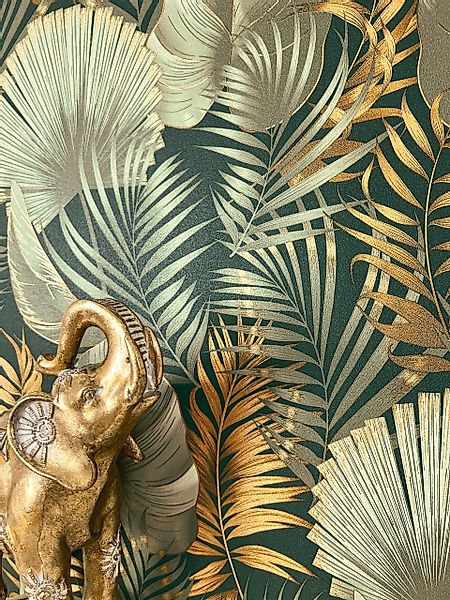 Newroom Vliestapete, Grün Tapete Modern Dschungel günstig online kaufen